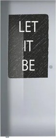 Anta per porta scorrevole esterno muro Let It Be in vetro nero, L 88 x H 215 cm spessore 8 mm, apertura sinistra
