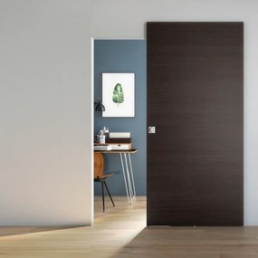 Porta scorrevole Space Fumo Quadra in legno, L 101 x H 230 cm, con binario SPACE : Scorrevole esterno muro con binario invisibile