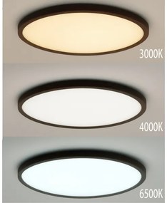 Plafoniera LED 18W/230V 3000/4000/6500K Ø 23 cm marrone