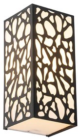 Lampada da parete per esterni moderna nera IP44 - Nicole