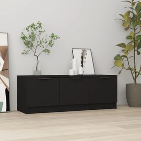 Mobile Porta Tv Nero 102x35x36,5 Cm İn Legno Multistrato /