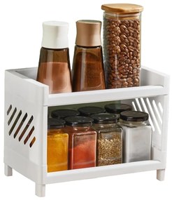 Organizer porta spezie bianco 14x24 cm
