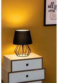 Spot-Light 7669104 - Lampada da tavolo MANGOO 1xE27/40W/230V nera