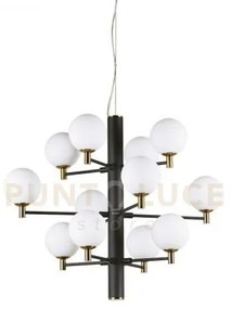 Copernico lampadario 12 luci attacco g9 lampadine incluse nero con ...
