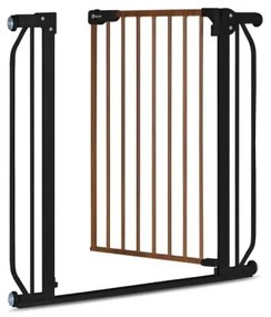 Lionelo - Cancello sicurezza TRUUS SLIM nero/marrone