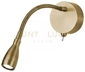 Applique da parete orientabile flexy led - ottone satinato