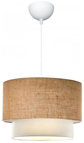 Lampadario a sospensione con cavo AYD 1xE27/15W/230V beige/bianco