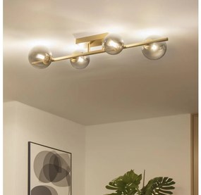 Brilagi - Lampadario a plafone LED MILLA 4xG9/3W/230V oro/fumé