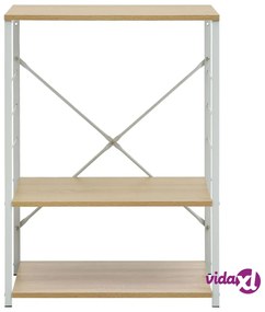 vidaXL Mobile Microonde Bianco Rovere 60x39,6x79,5cm Legno Multistrato