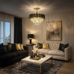 Brilagi - Lampadario a plafone ECLIPSE 5xE14/10W/230V Ø 38 cm nero/oro