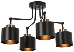 Lampadario a plafone OLENA 4xE27/60W/230V nero