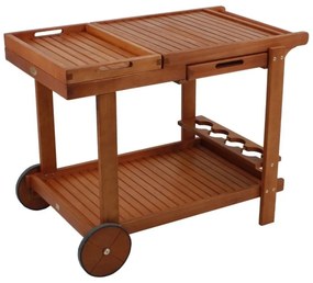 Tavolino di servizio da esterno in eucalipto massiccio 60x100 cm Hayward – Garden Pleasure