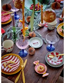 Set di piatti da dolce rossi/color crema in gres a tema natalizio 2 pz ø 12,5 cm Yule – Bloomingville