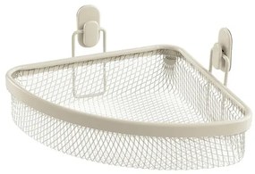 Mensola bagno Angolare crema in acciaio con 1 ripiano – Taki