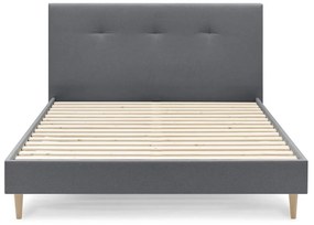 Letto matrimoniale imbottito grigio con griglia 180x200 cm Tory - Bobochic Paris