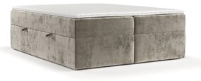 Letto boxspring marrone chiaro con contenitore 180x200 cm Yoko - Maison de Rêve