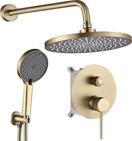 Set doccia da incasso Rea Lungo Stripe Gold Brush + BOX