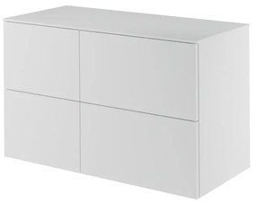 Mobile da bagno sotto lavabo Neo bianco laccato L 105 x H 65 x P 48.3 cm 4 cassetti, lavabo non incluso