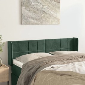 Testiera Ad Orecchio Verde Scuro 147x16x78/88 Cm İn Velluto /