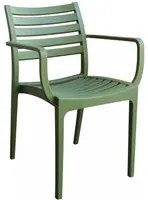 Poltrona da esterno ed interno in Polipropilene cm 58,5x55,2x84 - RONNY Colore: Verde