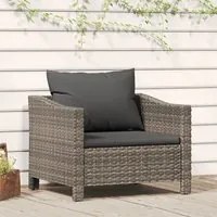 Poltrona da Giardino con Cuscino Grigio in Polyrattancod mxl 94687