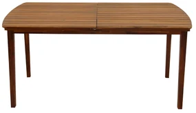 Tavolo In Alluminio E Teak Allungabile 100x228/294 Cm Cameron Bianco  Bizzotto