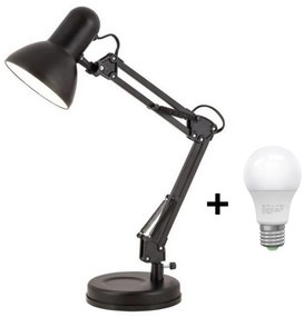 Brilagi - Lampada da tavolo LED ROMERO 1xE27/10W/230V nera