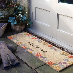 Zerbino in fibre di cocco 40x120 cm Welcome Floral – Artsy Doormats