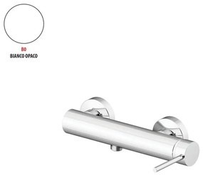 Rubinetto per doccia getto laminare cristallino ad incasso monocomando Circle two bianco opaco GATTONI RUBINETTERIA