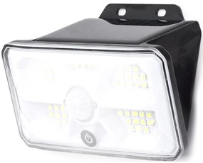Aigostar - Lampada solare LED con sensore, LED/3,7 V, 6500 K, 500 mAh, IP65, nera