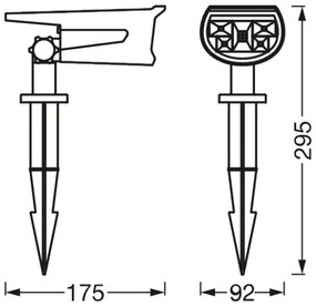 Ledvance - Lampada solare LED RGB ENDURA LED/0,5W/3,6V IP44