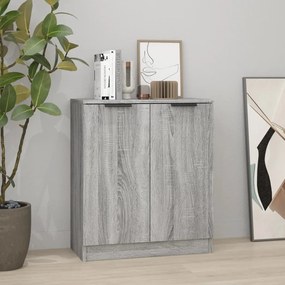 Credenza grigio sonoma 60x30x70 cm in legno multistrato