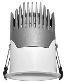 Faro LED da Incasso 10W Foro Ø65mm IP65 CCT UGR19 con driver Philips Colore Bianco Variabile CCT