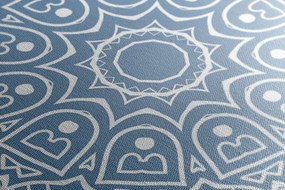 Stampa su tela – Mandala meditativo su sfondo blu