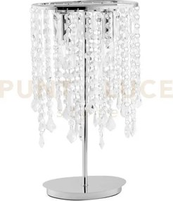 Lumetto breeze cromo e cristalli k9 2 luci attacco e14 25,5x25,5x4...