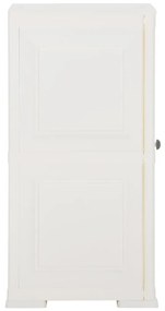 Armadietto in plastica 40x43x85,5cm effetto legno bianco angora