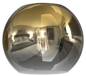 Vetro di ricambio per lampadario e applique MONTE E27 diametro 15 cm oro/fumé