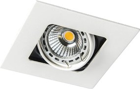 Faretto da incasso quadrato bianco orientabile e inclinabile - Artemis