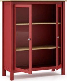 Vetrina in legno di pino rosso/naturale 90x110 cm Misti - Marckeric