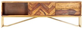 Mobile porta tv 140x30x45 cm in legno massello di sheesham