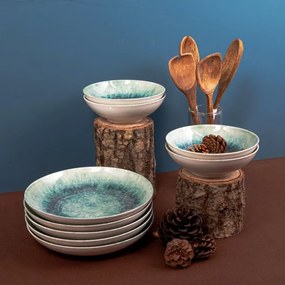 Set da tavola 18 pezzi blu in porcellana