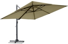 Ombrellone a palo laterale grigio Sombra NATERIAL con telo beige