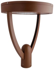 Lampione Stradale LED 65W Corten 150lm/W Dimmerabile 1-10V Programmabile - Philips Xitanium Colore Bianco Caldo 2.700K