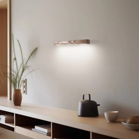 TK Lighting Lampada da parete in legno LED Teo, noce, 46 cm, 3000 K