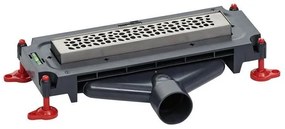 Piletta per doccia e per scarico a pavimento con griglia  WIRQUIN CANALINA SO LINE  220MM   Ø 40 mm Ø foro 90 mm in inox