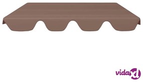 vidaXL Baldacchino per Dondolo Giardino Marrone 150/130x70/105 cm