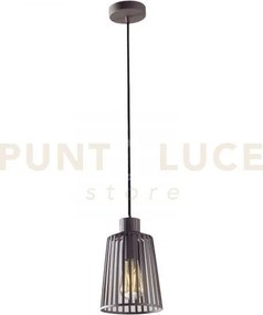 Lampadario a sospensione dayton bronzo 1 luce attacco e27 16x16x126...