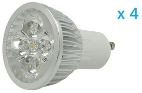 4 PZ Lampade Led GU10 Dimmerabile Triac Dimmer 6W 220V Bianco Caldo 3000K