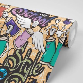 Carta da parati – Con arte grafica street art