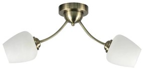 Lampadario a plafone ZINA 2xE27/40W/230V ottone/bianco